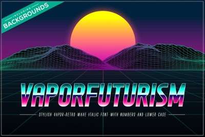 Vaporfuturism OTF Retro Wave Font