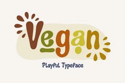 Vegan playful font