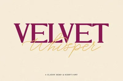 Velvet Whisper Serif Script Font Free Download