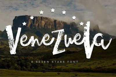 Venezuela - Dry brush font