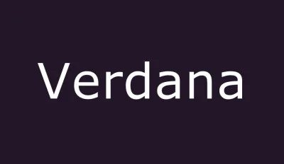 Verdana Font