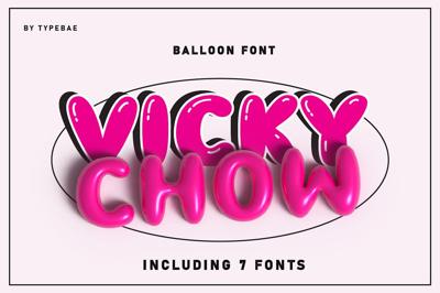 Vicky Chow - Chubby 3D Balloon Font Free Download