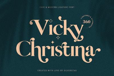 Vicky Christina Ligature Serif Font Free Download