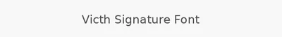 Victh Signature Font