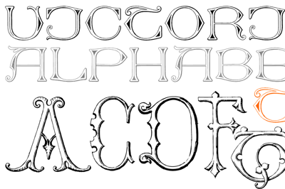 Victorian Alphabets PACK 19 FONTS !! Free Download