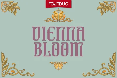 Vienna Bloom Art Nouveau Font
