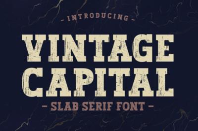 Vintage Capital Font | Slab Serif Free Download