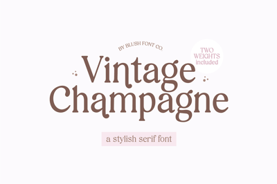 VINTAGE CHAMPAGNE Modern Serif Font Free Download