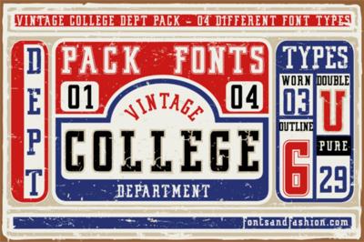 Vintage College Font Free Download