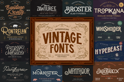 Vintage Fonts Bundle Free Download