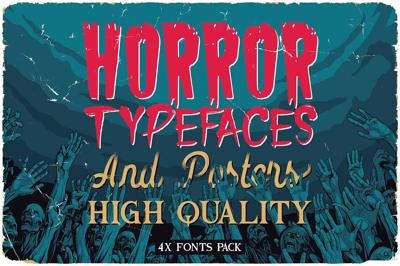Vintage Horror Fonts&Posters Bundle Free Download