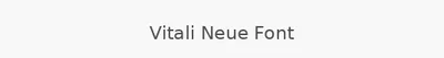 Vitali Neue Font