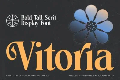 Vitoria Bold Tall Serif Display Font
