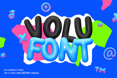 VOLUFONT. 3D OTF SVG Fonts Free Download