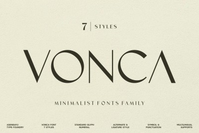 Vonca - Minimalist Font Family