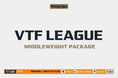 VTF League – Middleweight Package Font