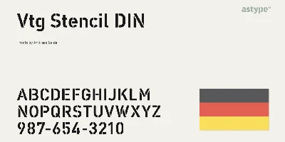 Vtg Stencil DIN Font
