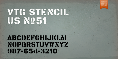 Vtg Stencil US No. 51 Free Download