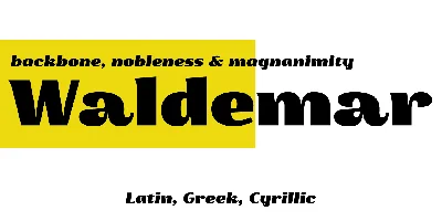 Waldemar 4F Font