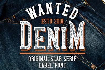 Wanted Denim layered font Free Download