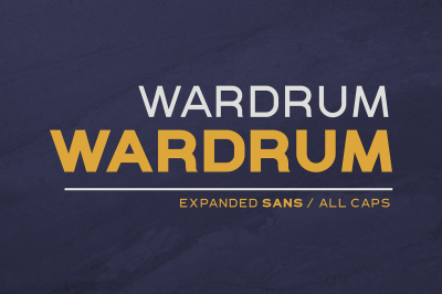 WARDRUM - Expanded Sans Font