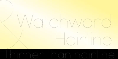 Watchword Font