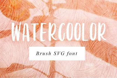 Watercolor SVG Brush Font Free Download