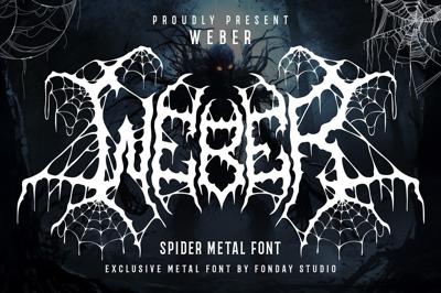 WEBER SPIDER – Death Metal Font Free Download