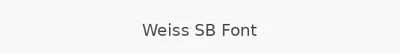 Weiss SB Font
