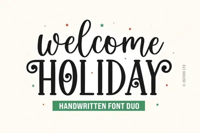 Welcome Holiday - Script Font Duo Free Download