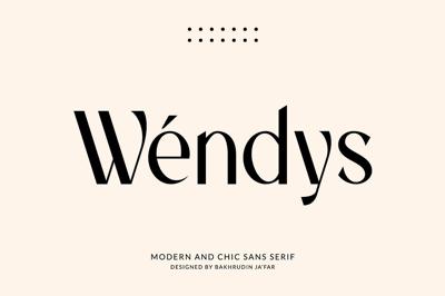 Wendys | Modern and chic Sans Serif Free Download