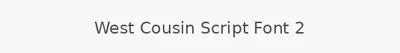 West Cousin Script Font 2
