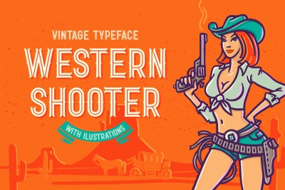 Western Shooter font with bonus