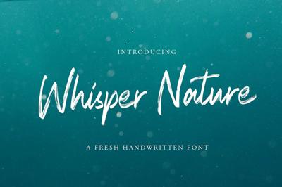 Whisper Nature - Brush Script Font Free Download