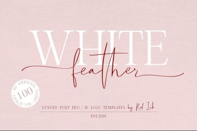 White Feather Font