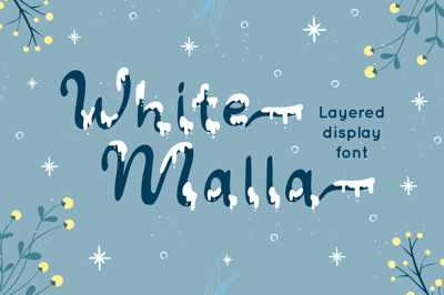 White Malla - Christmas Font Free Download