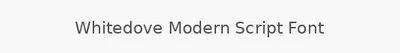 Whitedove Modern Script Font