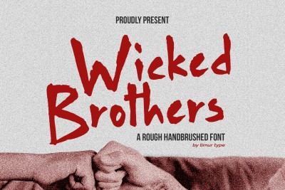 Wicked Brothers - Rough Handbrushed Font TT