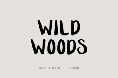 Wild Woods: A Hand-Lettered Font Free Download