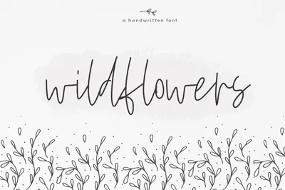 Wildflowers - A Handwritten Font Free Download