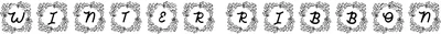 Winter Ribbon Monogram Font