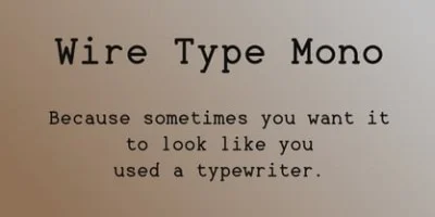 Wire Type Mono Font