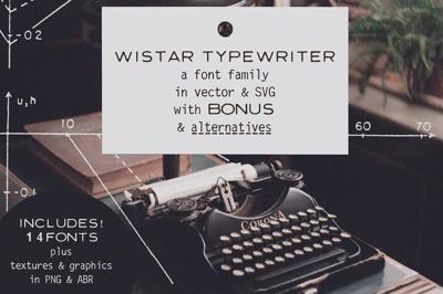 Wistar Typewriter SVG Font Family Free Download