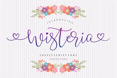 Wisteria Script Font