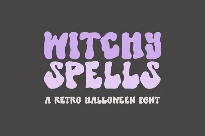 WITCHY SPELLS Retro Halloween Font