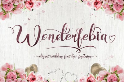 Wonderfebia - Script Wedding Font