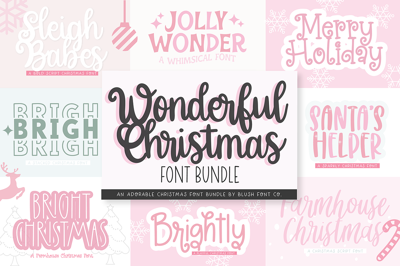 WONDERFUL CHRISTMAS Font Bundle Free Download