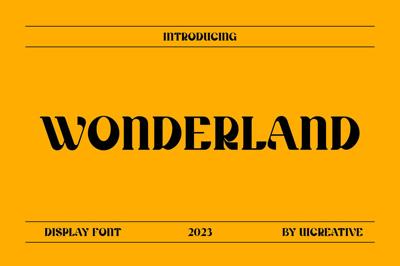 Wonderland Display Font Free Download