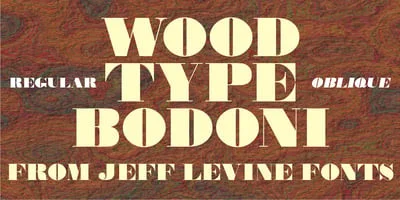 Wood Type Bodoni JNL Font