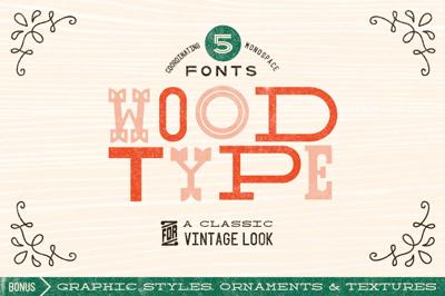 Wood Type Font Collection Free Download